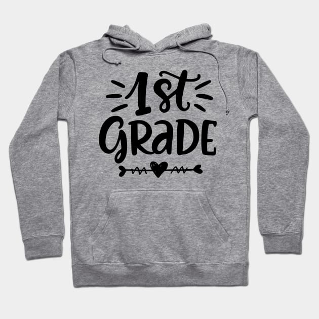 1st Grade Lettering - Back to school Hoodie by Semenov